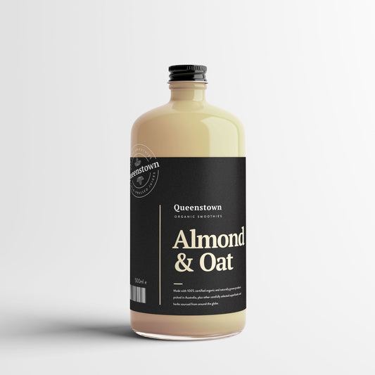 Almond and oat smoothie bottle